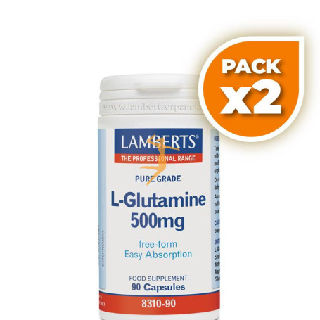Pack 2x L-GLUTAMINA 90 CÁPSULAS LAMBERTS