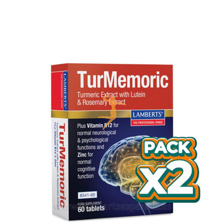 Pack 2x TURMEMORIC 60 TABLETAS LAMBERTS