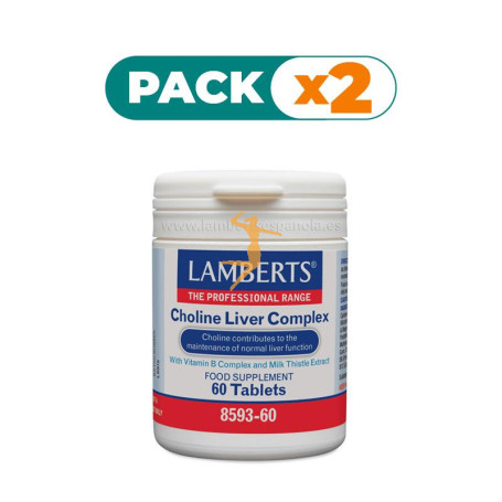 Pack 2x CHOLINE LIVER COMPLEX 60 TABLETAS LAMBERTS