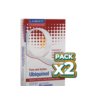 Pack 2x UBIQUINOL 100Mg. 60 CÁPSULAS LAMBERTS