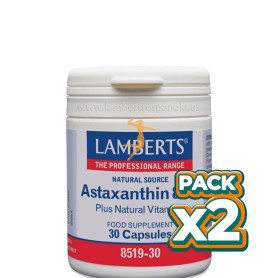 Pack 2x ASTAXANTINA CON VITAMINA E 30 CAPSULAS LAMBERTS