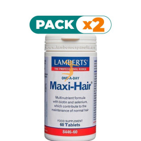 Pack 2x MAXI HAIR 60 CAPSULAS LAMBERTS