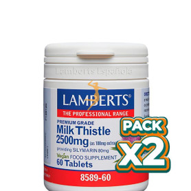 Pack 2x CARDO MARIANO 2.500Mg. 60 TABLETAS LAMBERTS