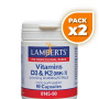Pack 2x VITAMINAS D3 2000UI Y K2 90MCG 90 CÁPSULAS LAMBERTS