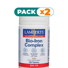Pack 2x BIO IRON COMPLEX 120 COMPRIMIDOS LAMBERTS