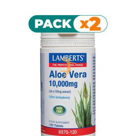 Pack 2x ALOE VERA 10.000MG 120 COMPRIMIDOS LAMBERTS