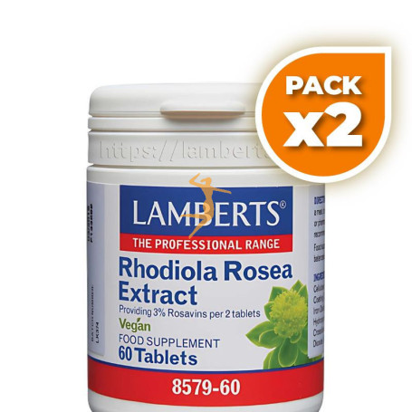 Pack 2x RHODIOLA ROSEA 1466MG 60 COMPRIMIDOS LAMBERTS