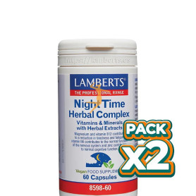 Pack 2x NIGHT TIME HERBAL COMPLEX 60 CÁPSULAS LAMBERTS