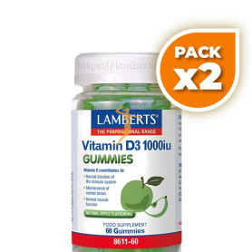 Pack 2x VITAMINA D3 1000UI 60 GOMINOLAS AMBERTS