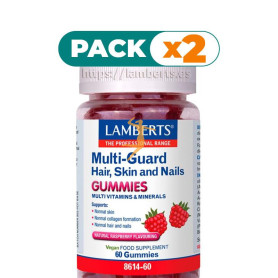 Pack 2x MULTI-GUARD CABELLO, PIEL Y UÑAS 60 GOMINOLAS LAMBERTS