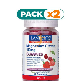 Pack 2x CITRATO DE MAGNESIO 150MG 40 GOMINOLAS LAMBERTS