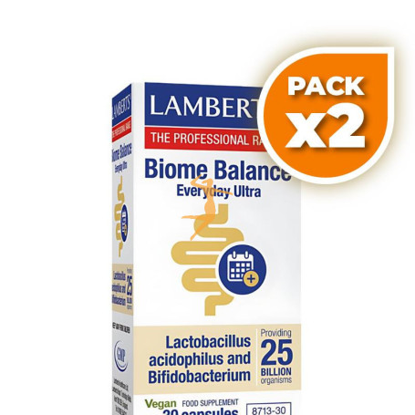 Pack 2x BIOME BALANCE EVERYDAY ULTRA (DIARIO ULTRA) 30 CÁPSULAS LAMBERTS