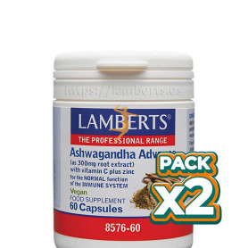 Pack 2x ASHWAGANDHA ADVANCE 60 CAPSULAS LAMBERTS