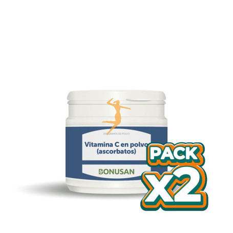 Pack 2x VITAMINA C EN POLVO (ASCORBATOS) 250Gr. BONUSAN