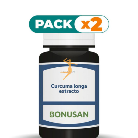 Pack 2x CURCUMA LONGA EXTRACTO 60 CÁPSULAS VEGETALES BONUSAN