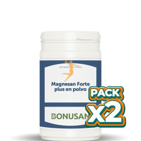 Pack 2x MAGNESAN FORTE PLUS POLVO 120Gr. BONUSAN
