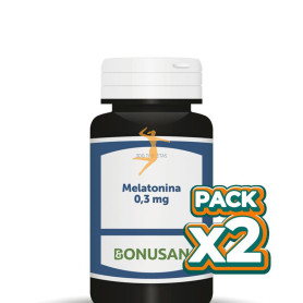 Pack 2x MELATONINA 0,3Mg. 300 TABLETAS BONUSAN
