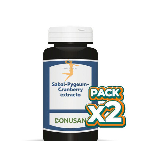 Pack 2x SABAL-PYGEUM-CRANBERRY-EXTRACTO 60 CÁPSULAS BONUSAN