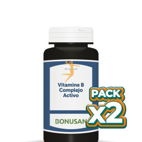 Pack 2x VITAMINA B COMPLEJO ACTIVO 60 CÁPSULAS VEGETALES BONUSAN