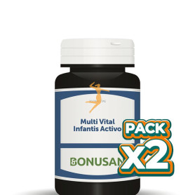 Pack 2x MULTI VITAL INFANTIS ACTIVO 30 TABLETAS MASTICABLES BONUSAN