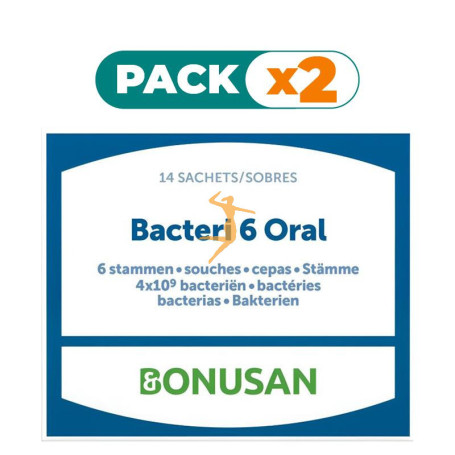 Pack 2x BACTERI 6 ORAL 14 SOBRES BONUSAN