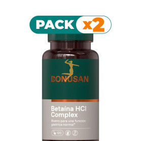 Pack 2x BETAÍNA HCL COMPLEX 120 CÁPSULAS BONUSAN