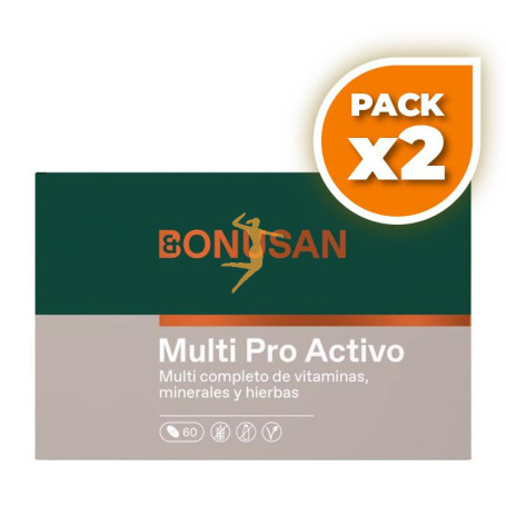 Pack 2x MULTI PRO ACTIVO 60 COMPRIMIDOS BONUSAN