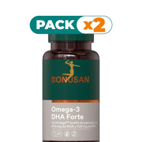 Pack 2x OMEGA-3 DHA FORTE 60 PERLAS BONUSAN