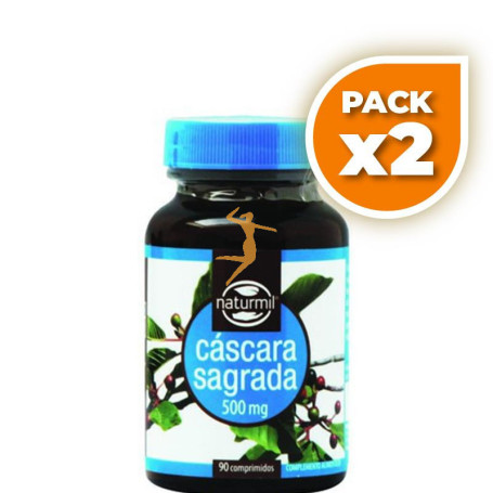 Pack 2x CASCARA SAGRADA 500Mg. 90 COMPRMIDOS NATURMIL