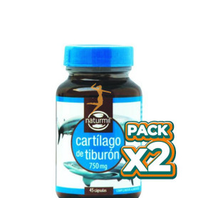 Pack 2x CARTÍLAGO DE TIBURÓN 750Mg. 45 CÁPSULAS NATURMIL