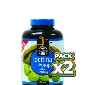 Pack 2x LECITINA DE SOJA 1.200Mg. 180 PERLAS NATURMIL