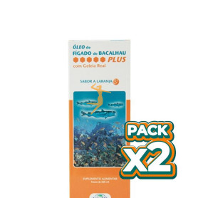 Pack 2x ACEITE HIGADO BACALAO Y JALEA REAL PLUS 500Ml. NATURMIL