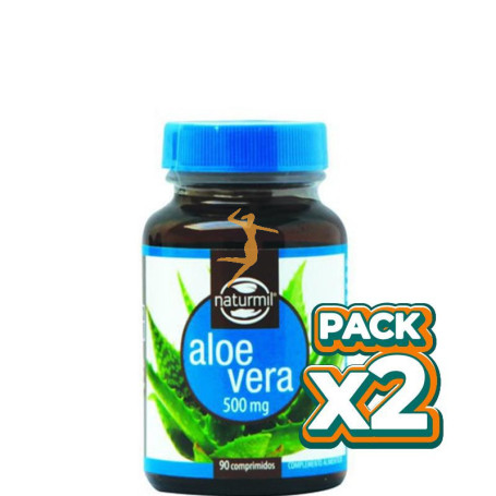 Pack 2x ALOE VERA 500Mg. 90 COMPRMIDOS NATURMIL