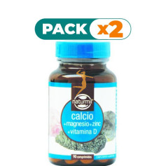 Pack 2x CALCIO+MAGNESIO+ZINC y VITAMINAD 90 COMPRIMIDOS NATURMIL