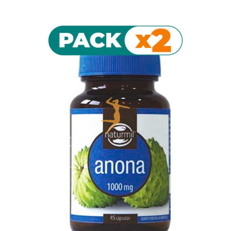 Pack 2x GRAVIOLA (ANONA) 1.000Mg. 45 CÁPSULAS NATURMIL