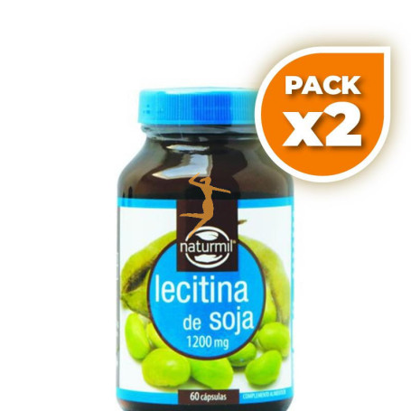 Pack 2x LECITINA DE SOJA 1.200Mg. 60 PERLAS NATURMIL
