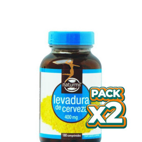 Pack 2x LEVADURA DE CERVEZA 400Mg. 180 COMPRIMIDOS NATURMIL