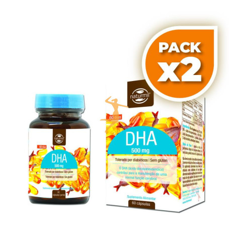 Pack 2x DHA 500Mg. 60 CÁPSULAS NATURMIL