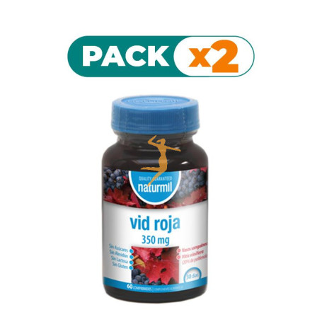 Pack 2x VID ROJA 350Mg. 60 COMPRIMIDOS NATURMIL