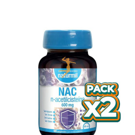 Pack 2x N-ACETILCISTEINA 600mg 60 COMPRIMIDOS NATURMIL