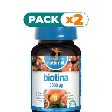 Pack 2x BIOTINA 500MG 90 COMPRIMIDOS NATURMIL