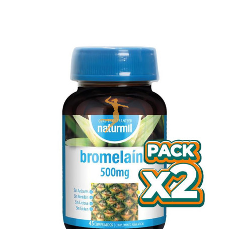 Pack 2x BROMELAINA 500MG 45 COMPRIMIDOS NATURMIL