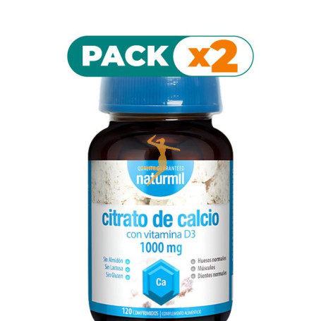 Pack 2x CITRATO DE CALCIO 1000MG 120 COMPRIMIDOS NATURMIL