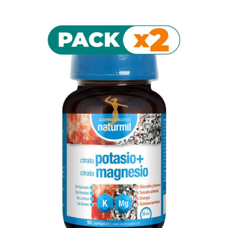 Pack 2x CITRATO DE POTASIO + CITRATO DE MAGNESIO 90 COMPRIMIDOS NATURMIL