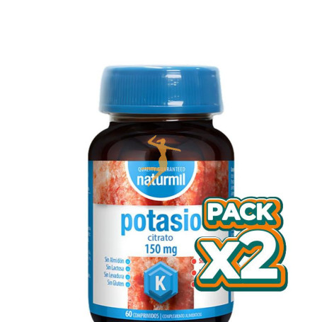 Pack 2x CITRATO DE POTASIO 150MG 60 COMPRIMIDOS NATURMIL