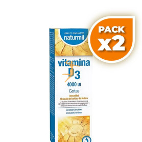 Pack 2x VITAMINA D3 4000UI GOTAS 50ML NATURMIL