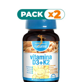 Pack 2x VITAMINA D3+K2 60 COMPRIMIDOS NATURMIL