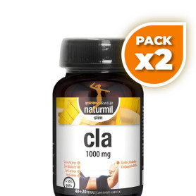 Pack 2x CLA SLIM 1000MG 40+20 PERLAS NATURMIL