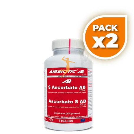 Pack 2x ASCORBATO S AB 250Gr. AIRBIOTIC
