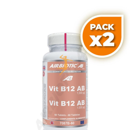 Pack 2x VITAMINA B12 AB 1.000Mg. 60 TABLETAS AIRBIOTIC